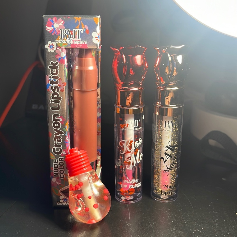 Lipstick and 3 lip glosses